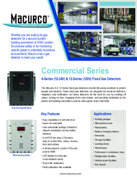 Thumbnail of document Data Sheet - GD-6/GD-12 Combustible Fixed Gas Detector
